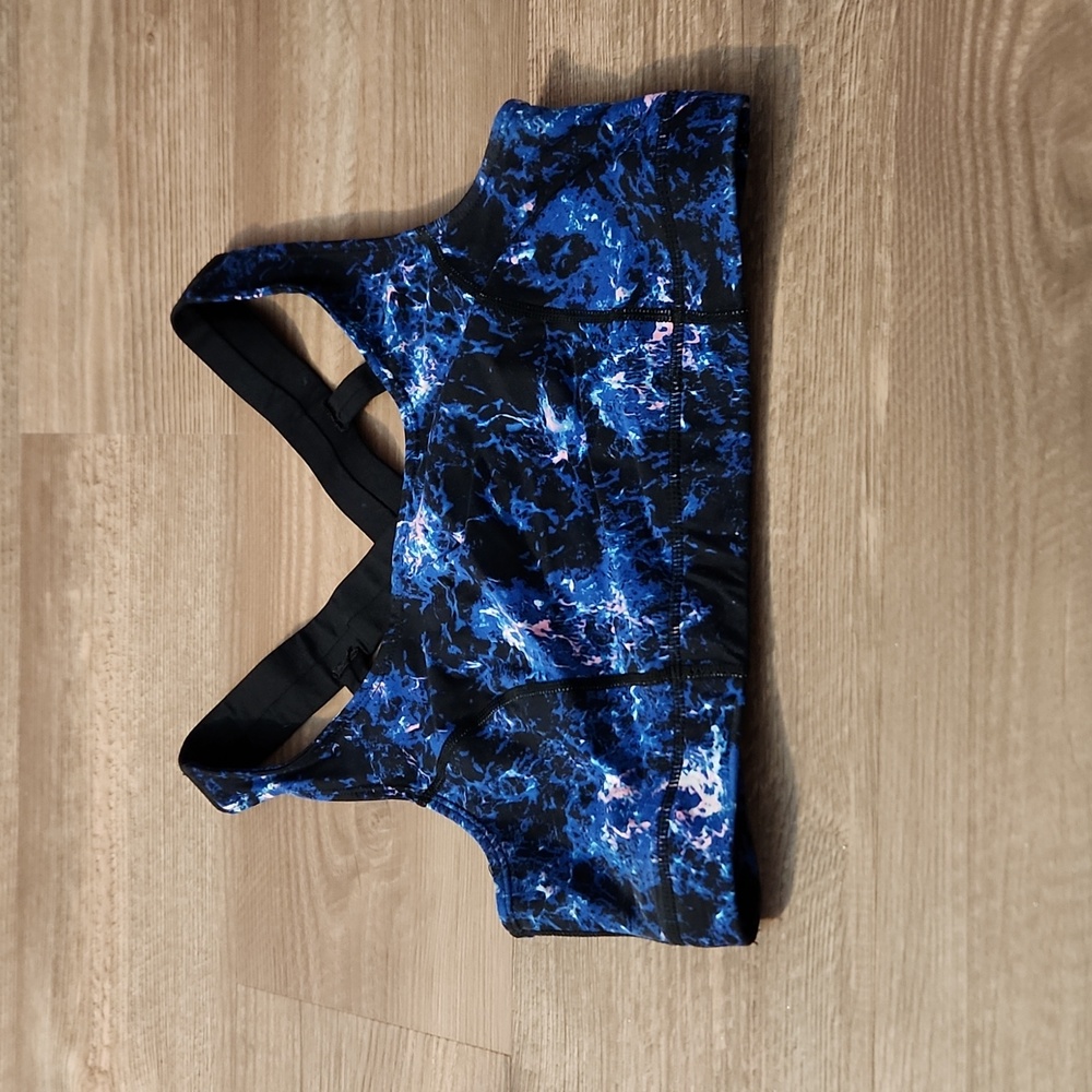 Torrid Blue and Black Sports Bra